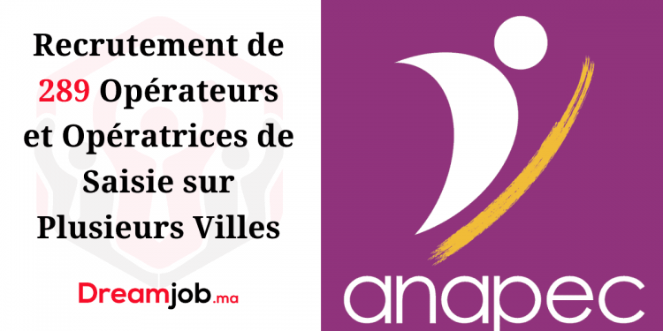 Anapec recrute 289 Opérateurs et Opératrices de Saisie