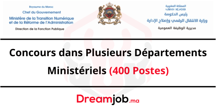 Résultats Concours dans Plusieurs Départements Ministériels 2024 (400 Postes)