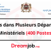Résultats Concours dans Plusieurs Départements Ministériels 2024 (400 Postes)