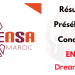 Résultats Présélection Concours ENSA 2024/2025