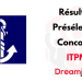 Résultats Présélection Concours ITPM 2024/2025